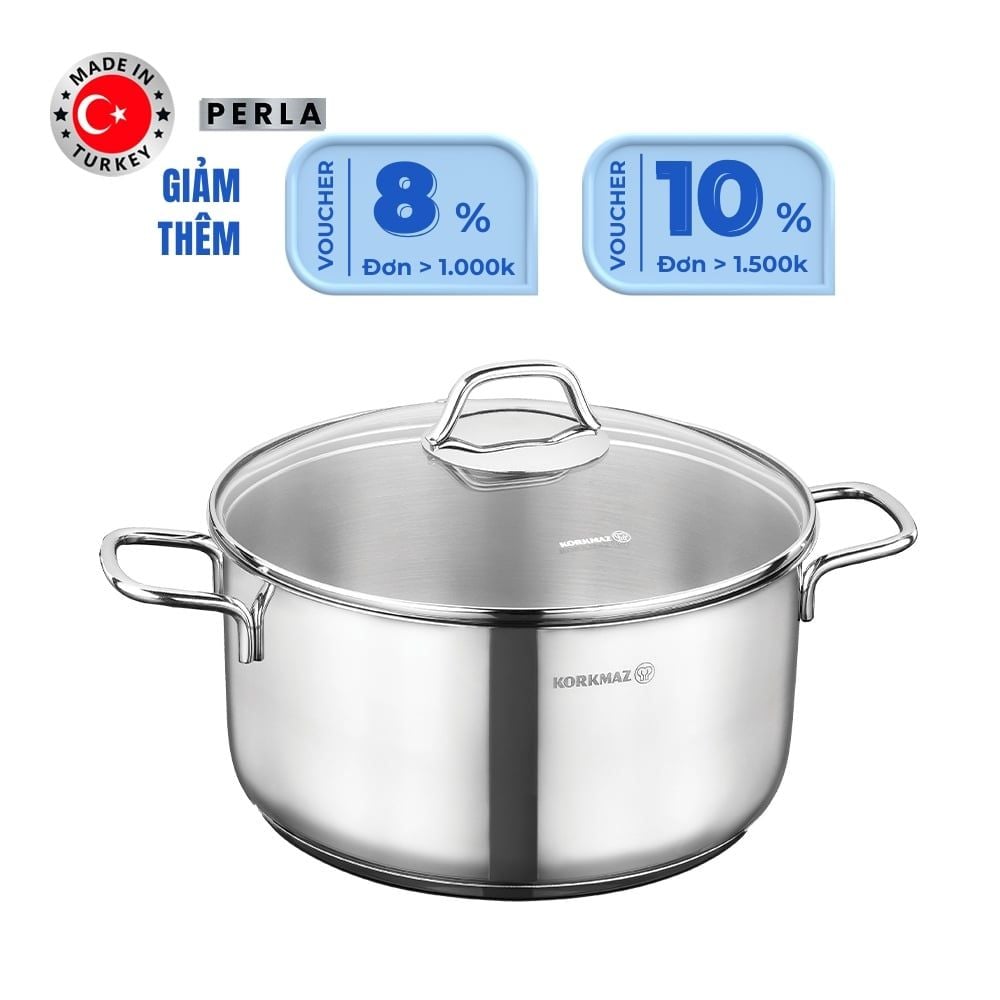  Nồi inox cao cấp Korkmaz Perla 8.5 lít - A1572 