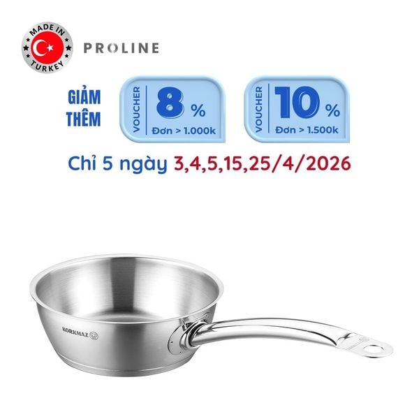  Chảo sâu inox cao cấp Korkmaz Proline 20cm - A1175 