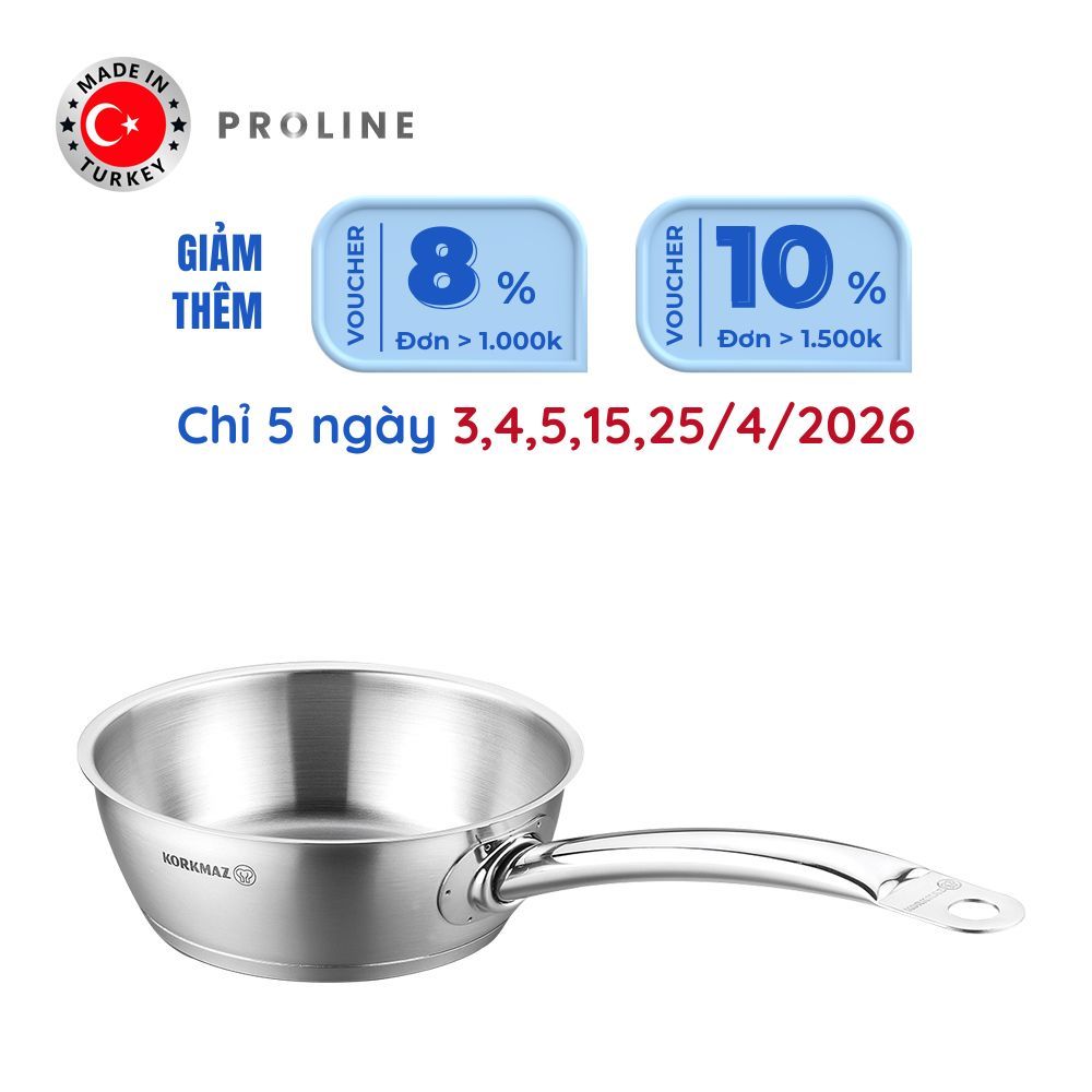  Chảo sâu inox cao cấp Korkmaz Proline 20cm - A1175 