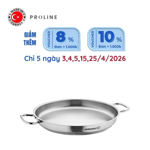  Chảo omelette inox cao cấp Korkmaz Proline 24 cm - A1185 