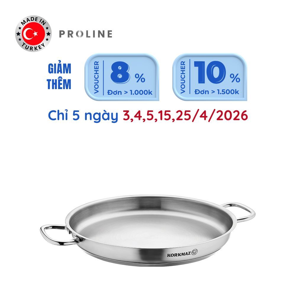  Chảo omelette inox cao cấp Korkmaz Proline 24 cm - A1185 