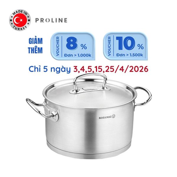  Nồi inox cao cấp Korkmaz Proline 6.2 lít - A1162 