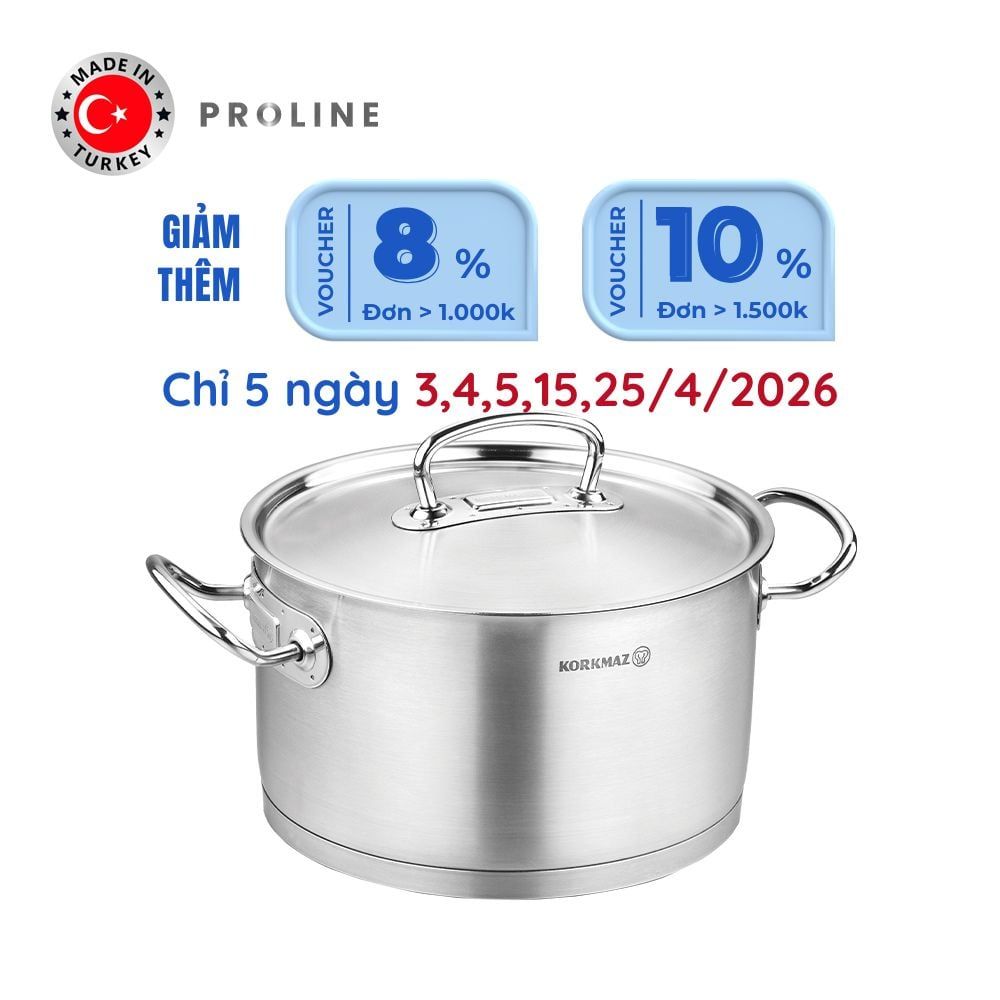  Nồi inox cao cấp Korkmaz Proline 6.2 lít - A1162 