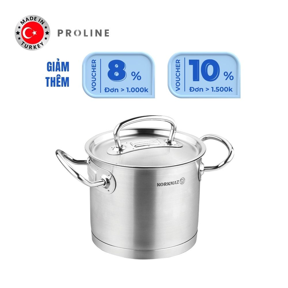 Nồi inox cao cấp Korkmaz Proline 2.7 lít  thân cao - A1164 
