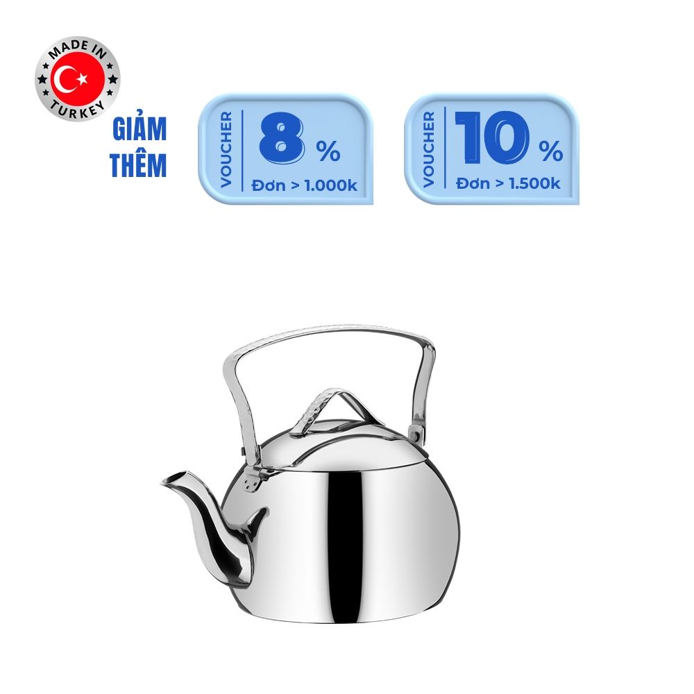  Ấm inox cao cấp Korkmaz Tombik 1 lít - A092 