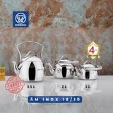  Ấm inox cao cấp Korkmaz Tombik 3.5 lít - A094 