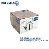  Ấm inox cao cấp Korkmaz Tombik 3.5 lít - A094 