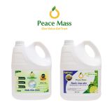  LSB3 Combo Sản Phẩm Gốc Thực Vật  Peace Mass Nước Lau Sàn TD Chanh Sả - Bạc Hà 3.6 l + Nước Rửa Chén 3.6 l 