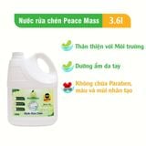  Nước Rửa Chén Peace Mass 3.6 lít (Không khô da tay, An toàn cho da nhạy cảm) 