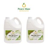  NGB6 Combo 02 Nước Giặt Xả Peace Mass Tinh Dầu Bưởi 2in1 3.6 lít 