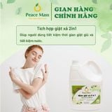  NGB5 Combo Sản Phẩm Gốc Thực Vật Peace Mass - Nước Giặt Xả 2 in 1 3.6l+ Nước Rửa Chén 3.6l + Nước Lau Sàn TD Chanh Sả - Bạc Hà 3.6l 