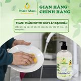  NGB1 Combo Sản Phẩm Gốc Thực Vật  Peace Mass - Nước Giặt Xả 2 in 1 3.6l lít + Nước Rửa Chén 500ml 