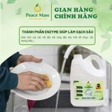  NGB5 Combo Sản Phẩm Gốc Thực Vật Peace Mass - Nước Giặt Xả 2 in 1 3.6l+ Nước Rửa Chén 3.6l + Nước Lau Sàn TD Chanh Sả - Bạc Hà 3.6l 