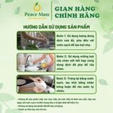 NGB5 Combo Sản Phẩm Gốc Thực Vật Peace Mass - Nước Giặt Xả 2 in 1 3.6l+ Nước Rửa Chén 3.6l + Nước Lau Sàn TD Chanh Sả - Bạc Hà 3.6l 