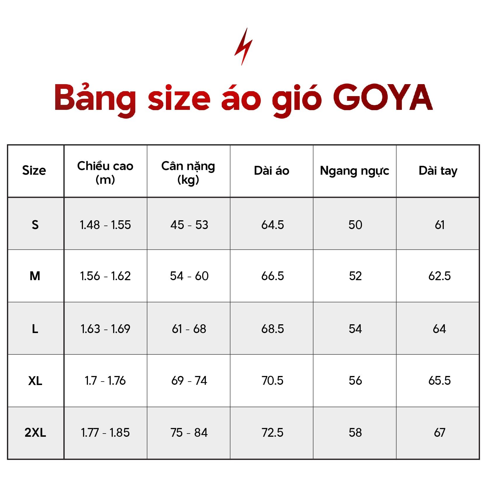  Áo Khoác Gió Thể Thao Chạy Bộ GOYA Chống Nước Chống Gió Năm 2025 - Màu Xanh Navy 