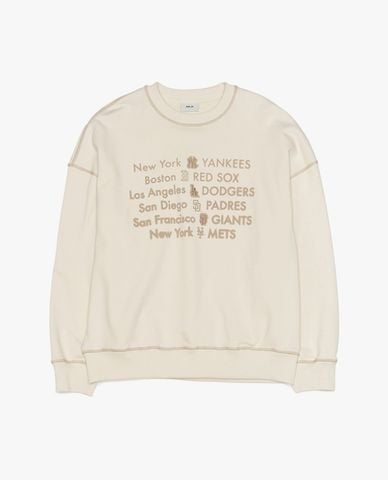  MLB - Áo sweatshirt unisex cổ tròn tay dài 
