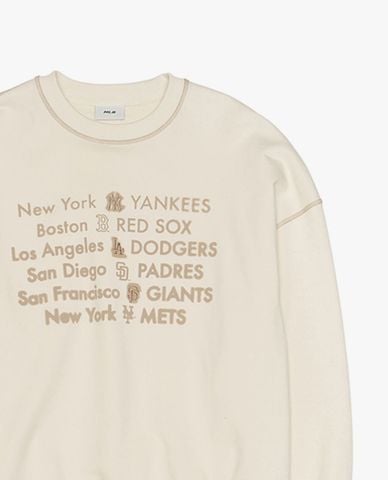  MLB - Áo sweatshirt unisex cổ tròn tay dài 