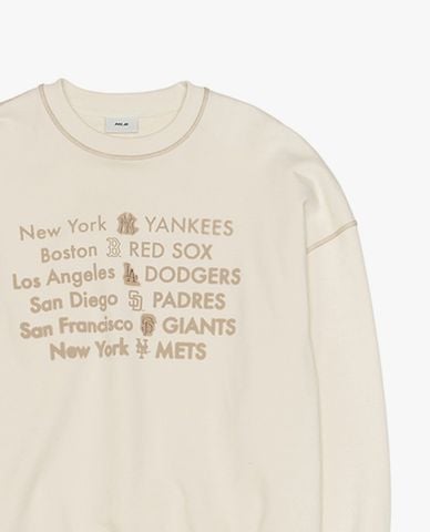  MLB - Áo sweatshirt unisex cổ tròn tay dài 