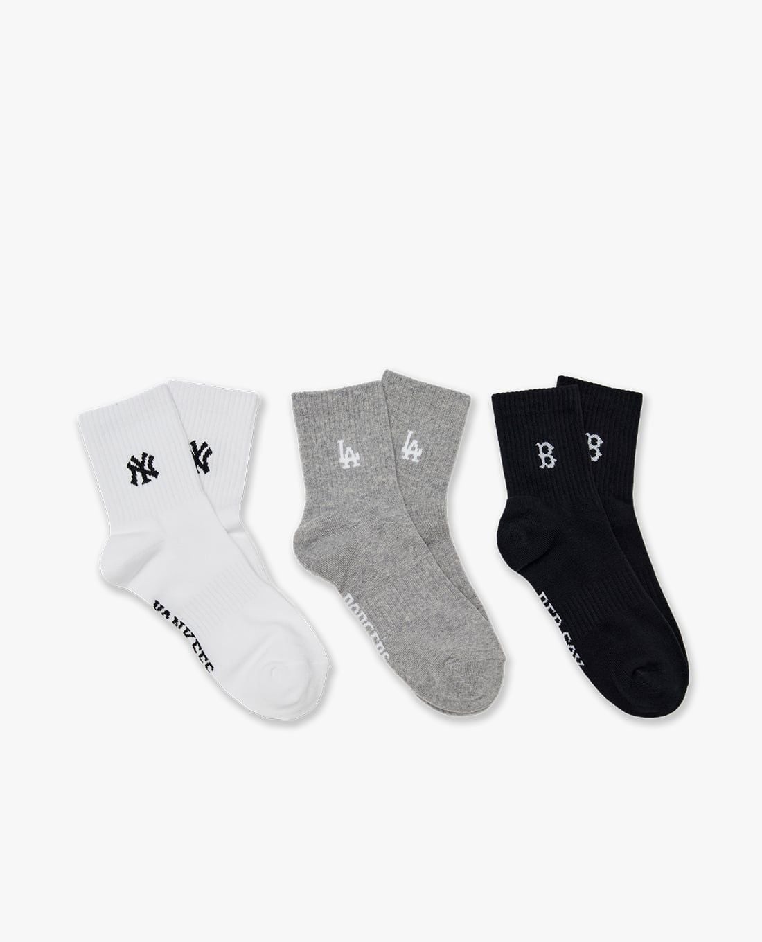 MLB - Set 3 vớ unisex cổ cao Small Logo