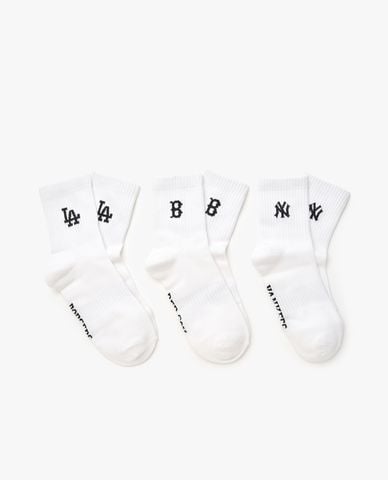  MLB - Set 3 vớ unisex cổ cao Small Logo 