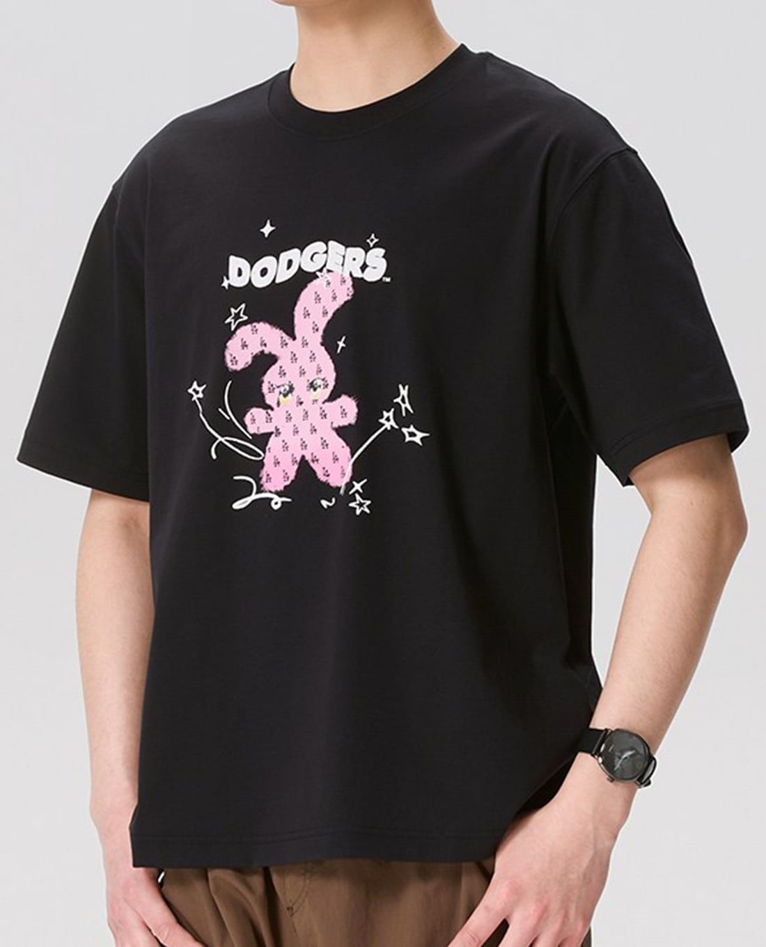 MLB - Áo thun unisex cổ tròn tay ngắn Bunny