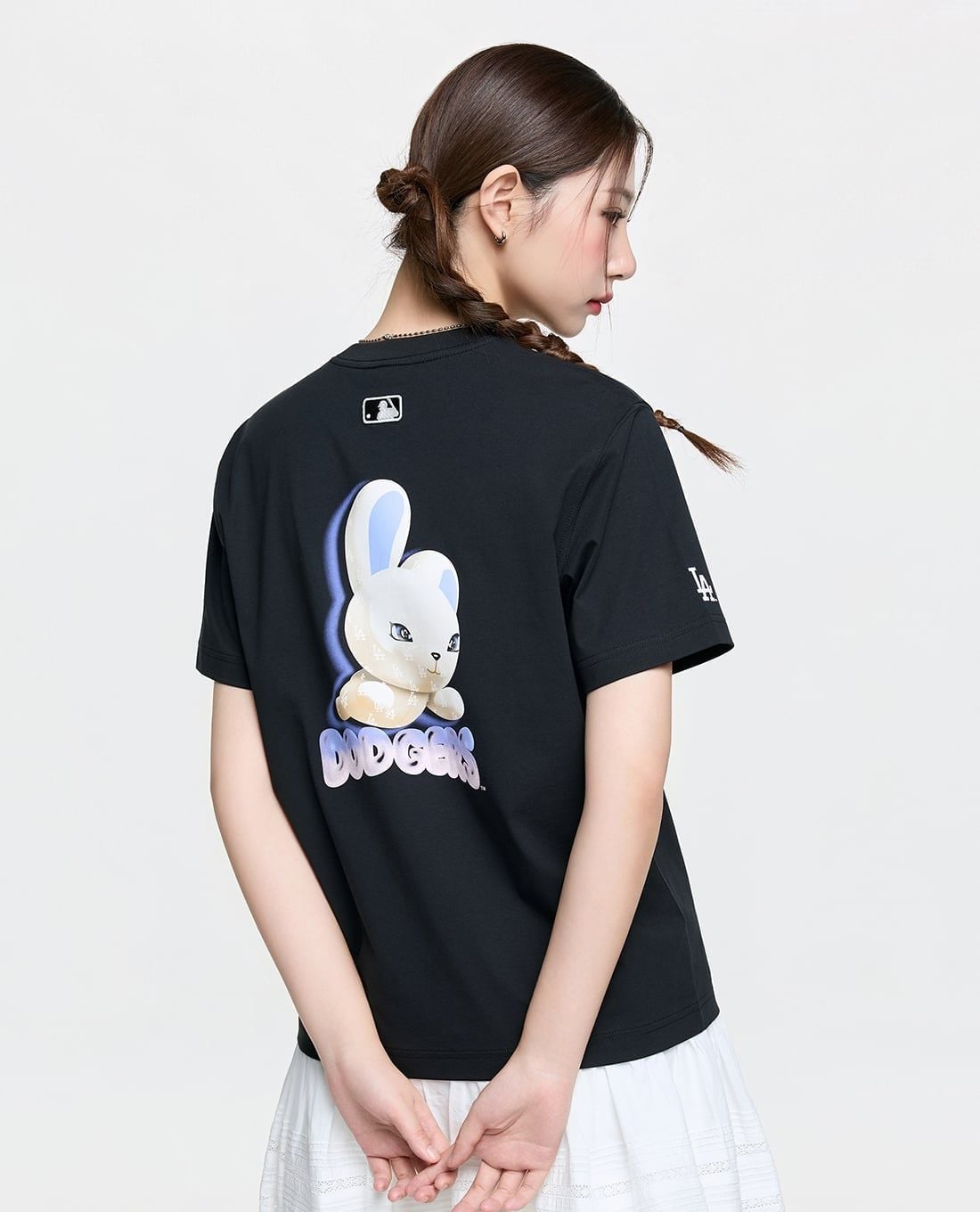 MLB - Áo thun unisex cổ tròn tay ngắn Bunny