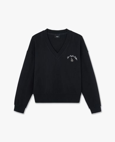  MLB - Áo sweatshirt nữ cổ V tay dài Basic 