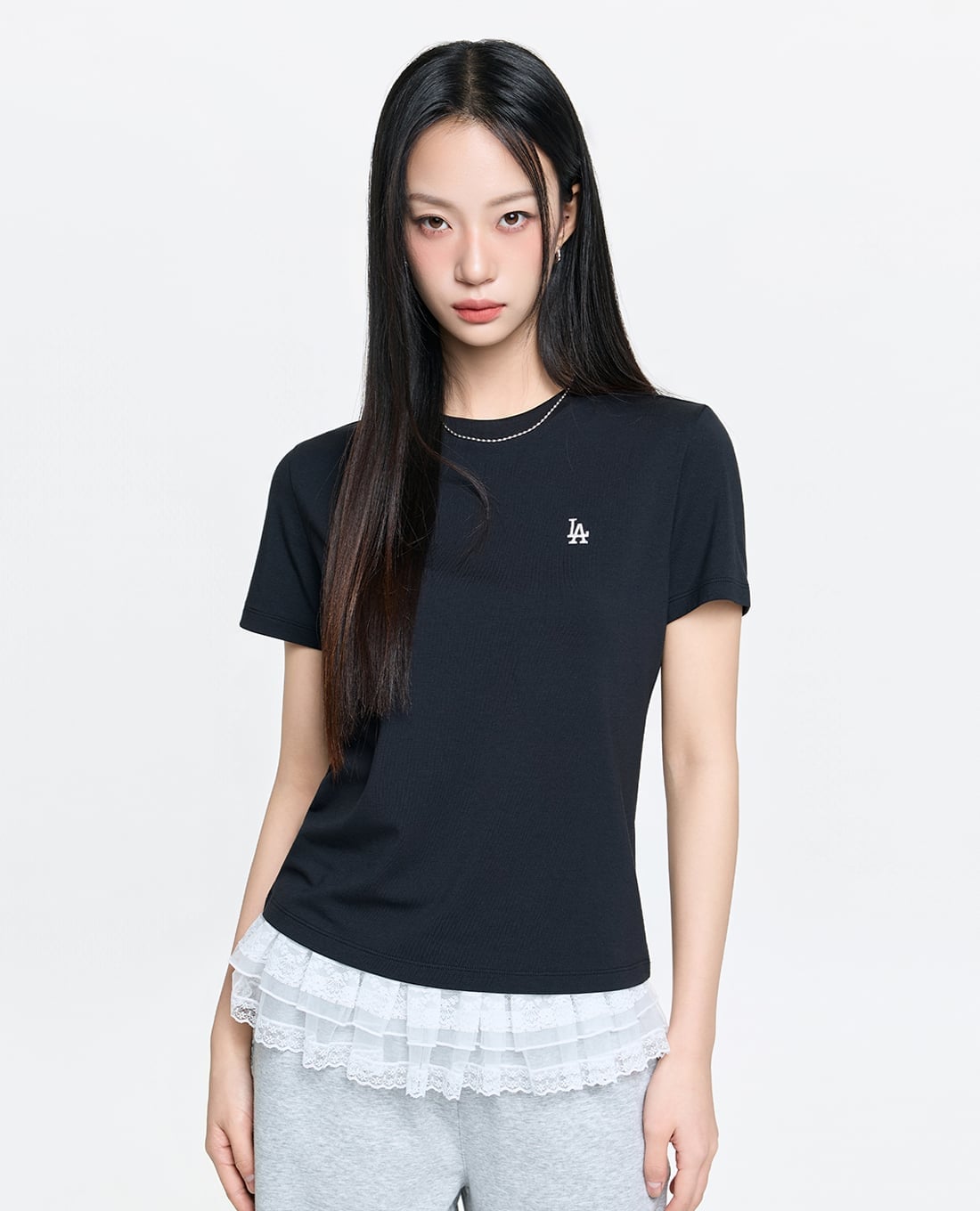 MLB - Áo thun nữ cổ tròn tay ngắn Basic