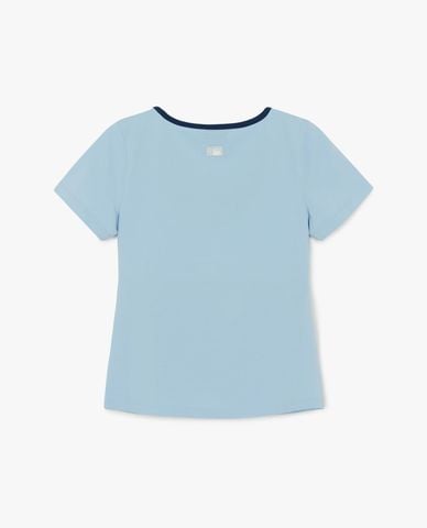  MLB - Áo thun nữ cổ vuông tay ngắn Basic 