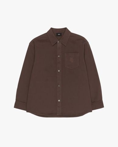  MLB - Áo sơ mi denim unisex tay dài Bar City Vintage 