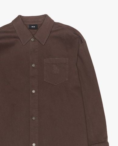  MLB - Áo sơ mi denim unisex tay dài Bar City Vintage 