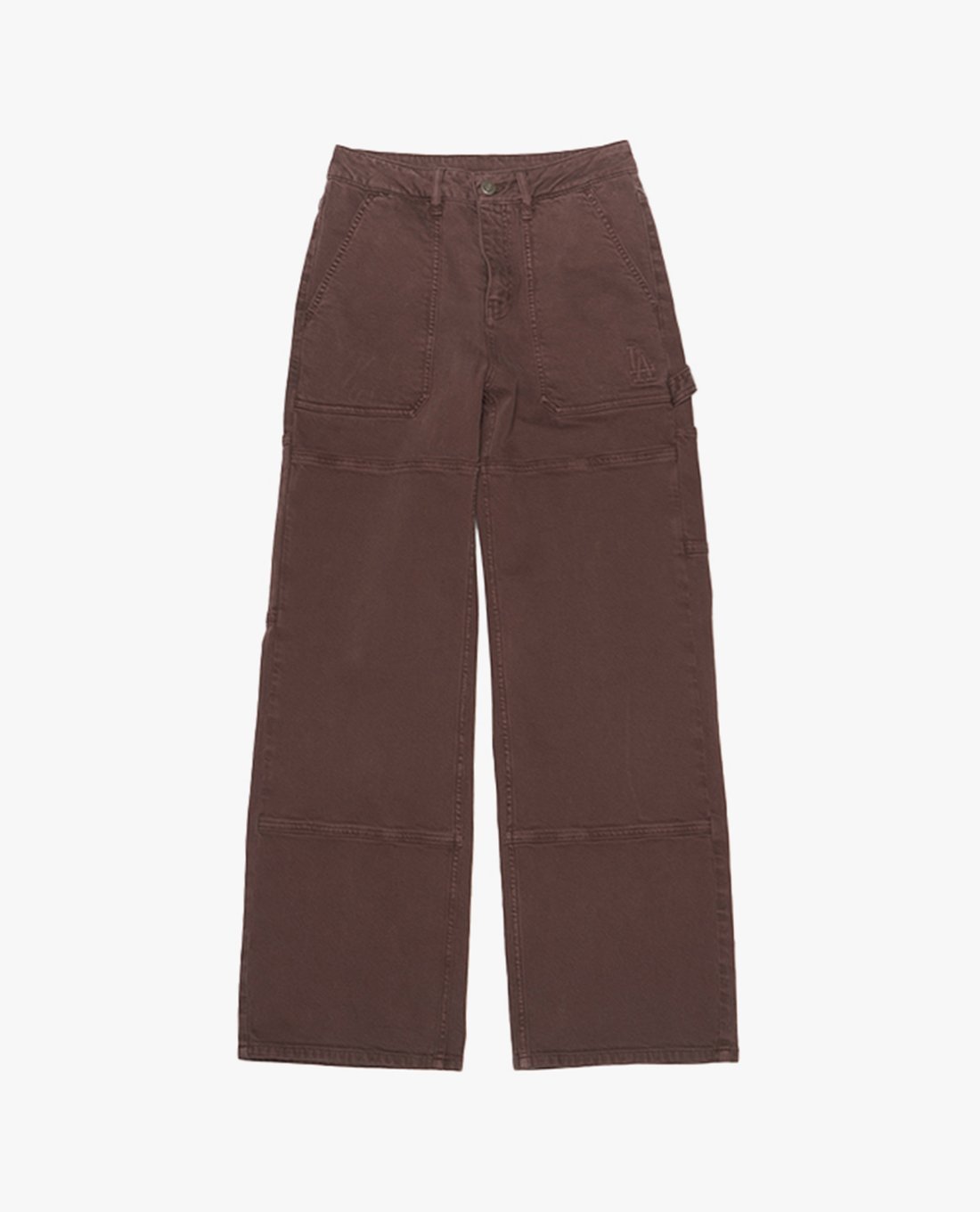 MLB - Quần jeans nữ ống rộng cổ điển