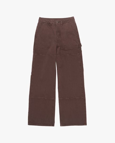  MLB - Quần jeans nữ ống rộng cổ điển 