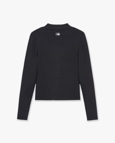  MLB - Áo khoác cardigan nữ cổ bẻ tay dài Basic 