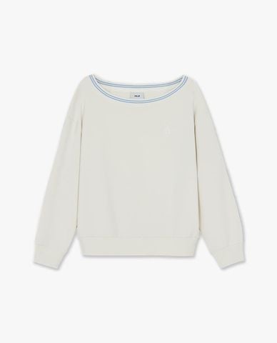  MLB - Áo sweatshirt nữ cổ thuyền tay dài Varsity 