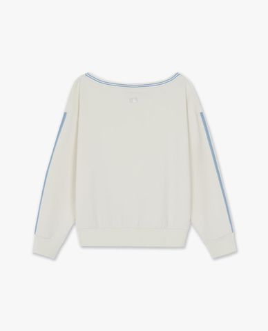  MLB - Áo sweatshirt nữ cổ thuyền tay dài Varsity 