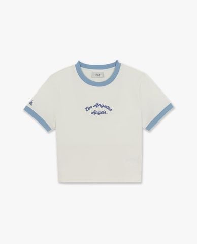  MLB - Áo croptop nữ tay ngắn Sportive Lettering 