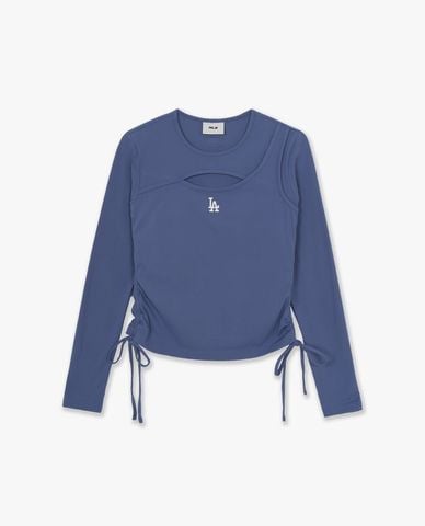  MLB - Áo kiểu nữ tay dài rút dây Basic Cutout 