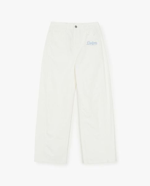  MLB - Quần jeans nữ ống rộng Varsity Series 