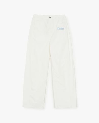  MLB - Quần jeans nữ ống rộng Varsity Series 