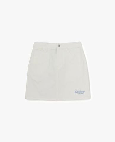  MLB - Chân váy denim mini Varsity Lettering 