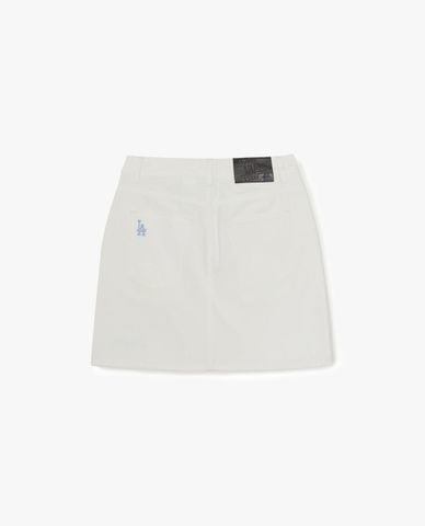  MLB - Chân váy denim mini Varsity Lettering 