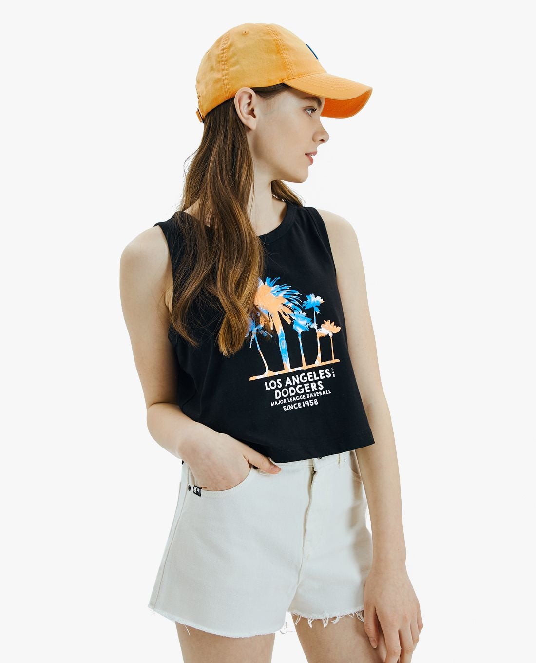 MLB - Áo ba lỗ nữ Gradation Palm