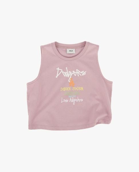  MLB - Áo ba lỗ nữ cổ tròn phom croptop Street Logo 