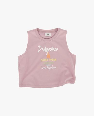  MLB - Áo ba lỗ nữ cổ tròn phom croptop Street Logo 