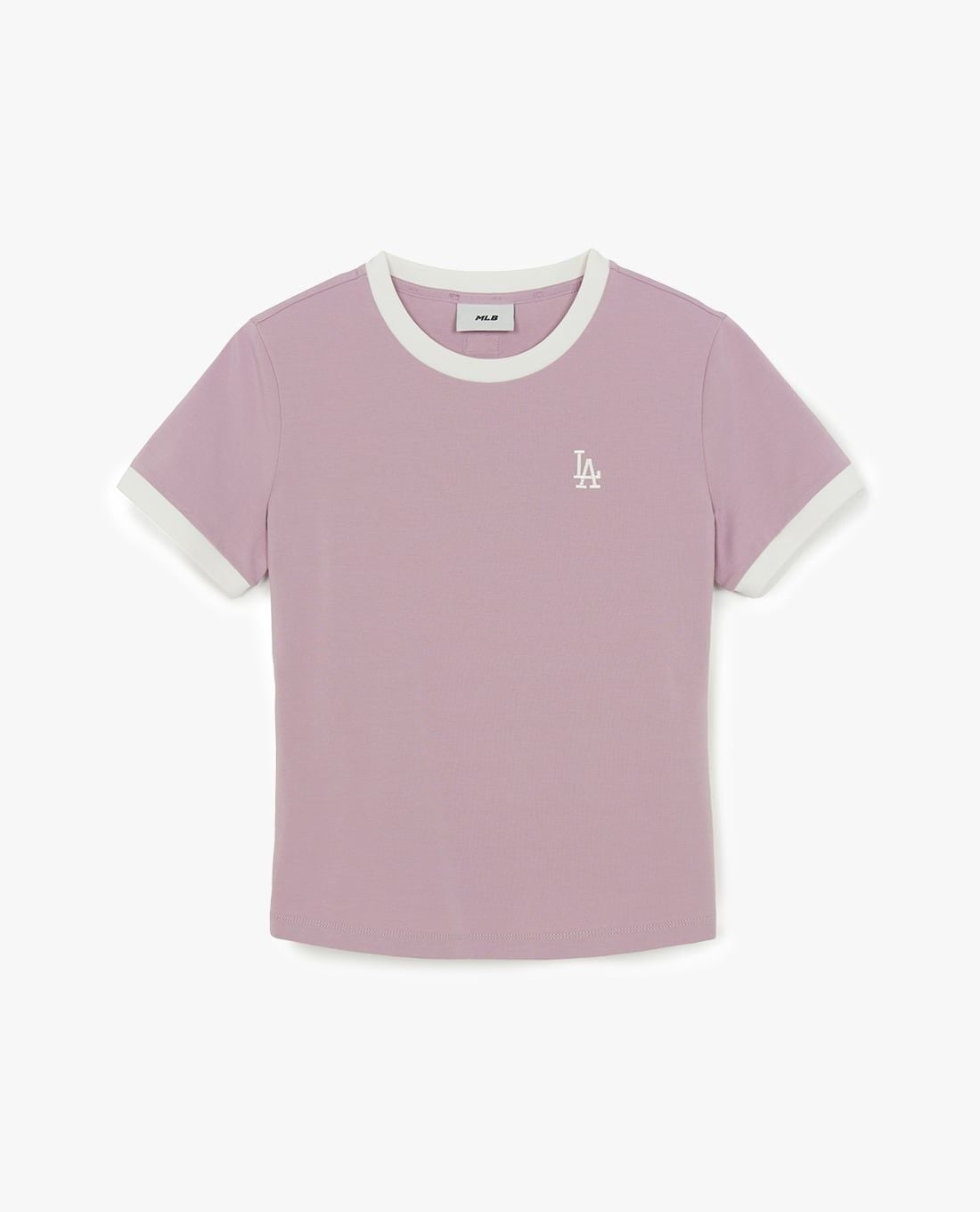 MLB - Áo thun nữ cổ tròn tay ngắn Basic Small Logo Ringer