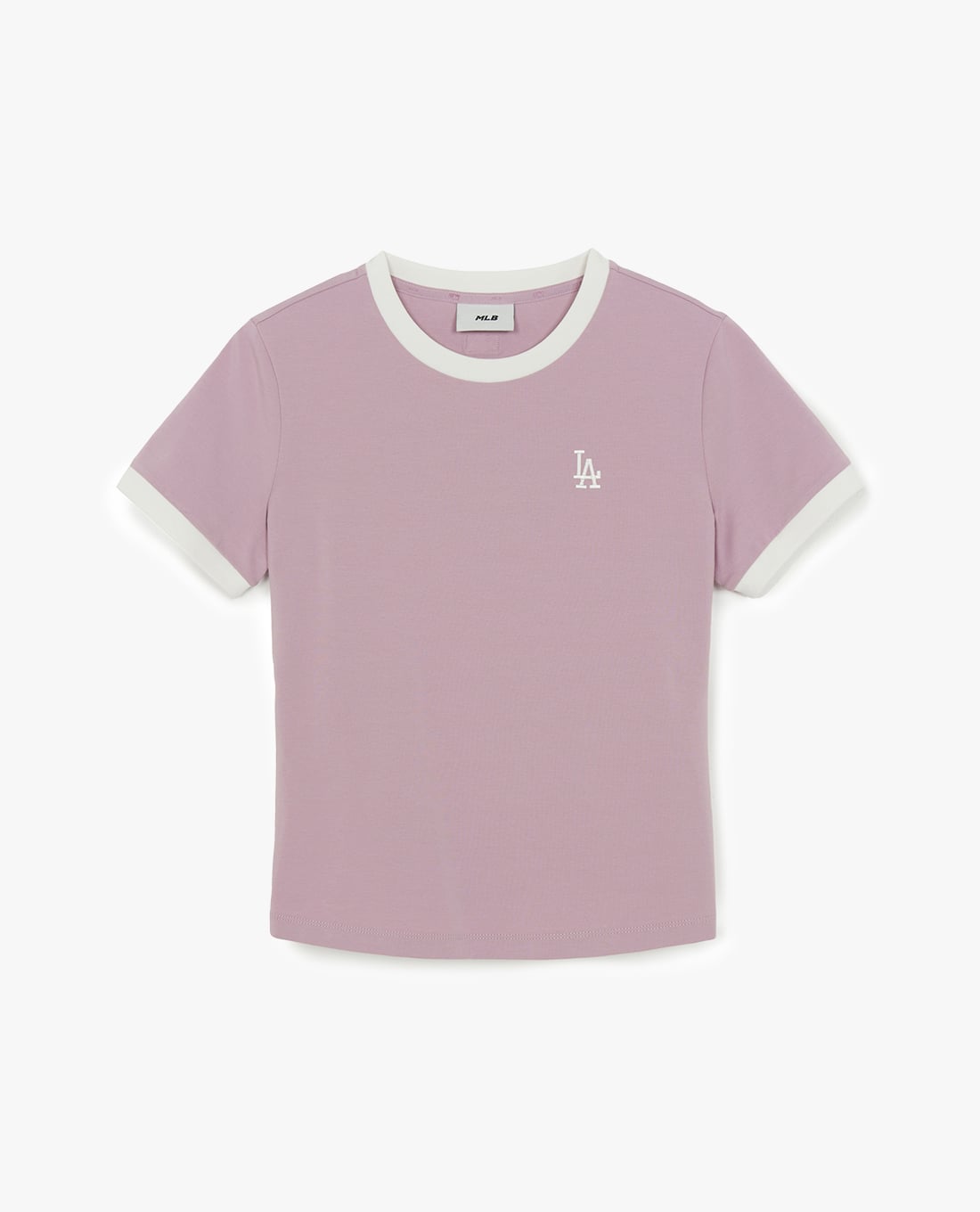 MLB - Áo thun nữ cổ tròn tay ngắn Basic Small Logo Ringer