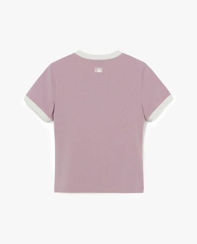  MLB - Áo thun nữ cổ tròn tay ngắn Basic Small Logo Ringer 