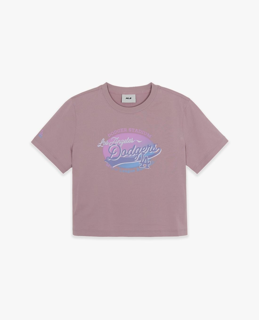 MLB - Áo croptop nữ cổ tròn tay ngắn Vintage Graphic