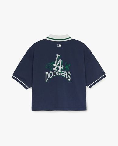  MLB - Áo polo nữ tay ngắn phom croptop Athleisure 